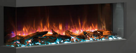 Skope Modern Multi-Sided Electric LED Fireplace (E110) E110